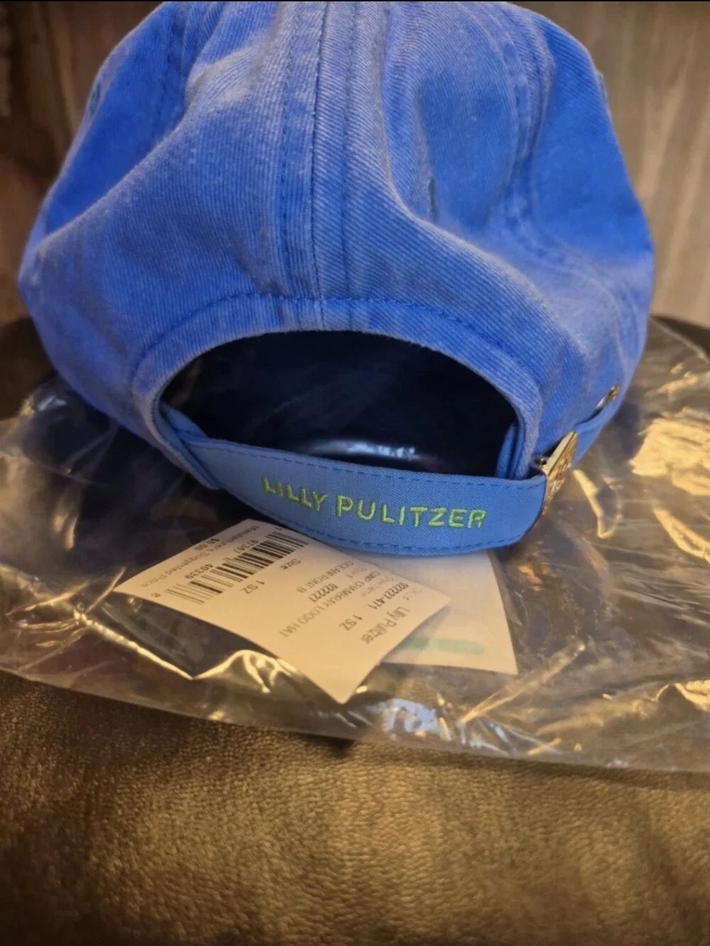 Lilly Pulitzer Ocean Front Blue Logo Run Around Hat